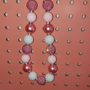 Handmade bubblegum necklace for girls 20mm chunky beads, fancy